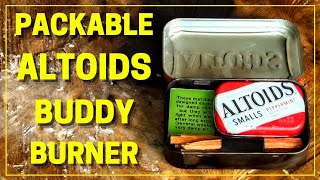 Packable Buddy Burner For Altoids Wood Stove [upl. by Davie]