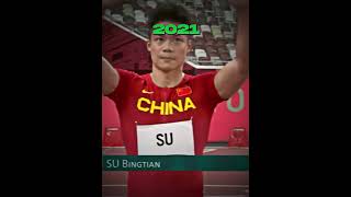 Su Bingtian insane progress viral fast insane blowup usainbolt shorts [upl. by Harshman246]