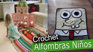 Alfombras Infantiles Tejidas a Crochet  diseños [upl. by Atnicaj284]