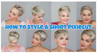 How to style a short Pixiecut 2  12 ways to style short hair Salirasa [upl. by Cleland677]