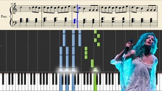 Halsey  Colors  EASY Piano Tutorial  Sheets [upl. by Adnuahs495]