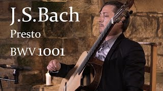 J S Bach  Presto BWV 1001  Alexei Khorev Алексей Хорев classical guitar [upl. by Annawal741]