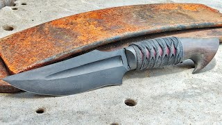 Knife Making  Making a Black Bowie Knife [upl. by Galateah458]