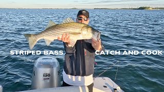 Striped Bass Catch and Cook [upl. by Lonna]