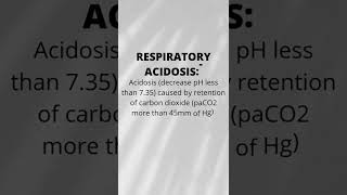 respiratory acidosis medical term shorts electrolytes imbalance lungs oxygen [upl. by Intruok634]