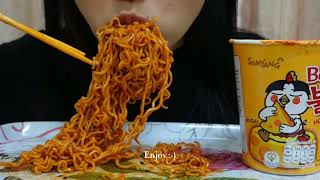 No Talking ASMR CHEESIEST Spicy Samyang Fire Noodles [upl. by Nilya]