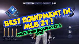 BEST EQUIPMENT FOR YOUR BALLPLAYER IN MLB THE SHOW 21 DIAMOND DYNASTY ROAD TO THE SHOW [upl. by Estas691]