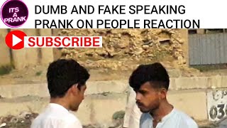 Dumb and fake speaking prank on reaction people watch full video [upl. by Manson]