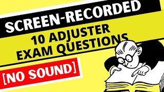 Whoa 🤯 I Screen Recorded 10 Practice Questions for the Claims Adjuster Exam works for P amp C exam [upl. by Niraj]