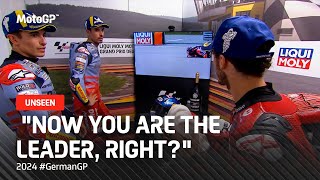 Inside Bagnaia and the Marquez brothers postrace chat 💬  UNHEARD 2024 GermanGP [upl. by Yob]