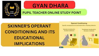 SKINNERS OPERANT CONDITIONING THEORY AND ITS EDUCATIONAL IMPLICATIONS BEd DELD MAEDUCATION [upl. by Ebaj]