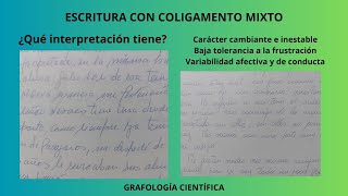 CLASE 46 DE GRAFOLOGÍA CIENTÍFICA  COLIGAMENTO EN CUADROS Y MIXTO [upl. by Tobi927]