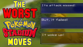 The WORST moves on Pokémon Stadiums rentals [upl. by Oballa]