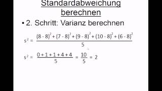 Standardabweichung berechnen [upl. by Esilegna553]