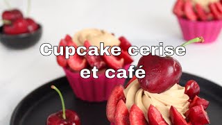 Cupcake café cerise  recette rapide [upl. by Ellegna]