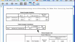 Paired Samples ttest  SPSS [upl. by Rett59]