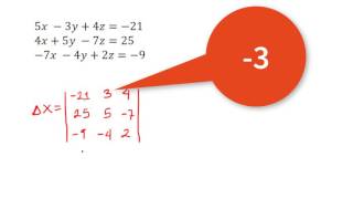 Sistema de Ecuaciones 3X3 Método de Sarrus [upl. by Curson]