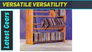 Oak Wood CD Storage Rack with Sliding Shelf  Best Storage Solution [upl. by Mullen]