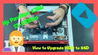 How to Upgrade HDD to SSD Hp Pavilion X360 13 s100ns disassembly [upl. by Copland100]