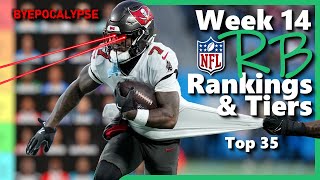 Week 14  Running Backs Rankings amp Tiers Top 35 Fantasy Football [upl. by Calandra]