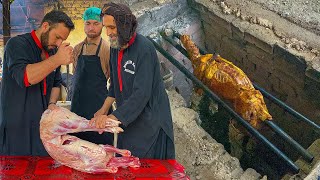 5 Hours of Roasting A Whole Lamb In Tandoor Oven  Khaddi Kabab Recipe  Street Food Balochistan [upl. by Allanson395]