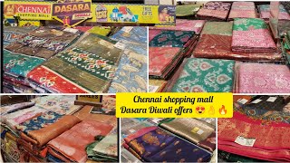 Chennai shopping mall dasara diwali offer sarees buy 1 get 1 50 off sarees amp Kurtis 😍😍👌👌 [upl. by Nauqram775]