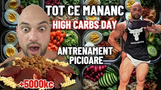 Masă Musculară Ziua 33 Am început ciclizarea de Carbohidrați Antrenament picioare  HIGH CARB DAY [upl. by Ramon]