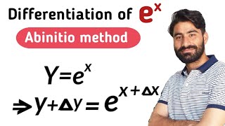 Differentiation of ex by abinitio method  class 11th [upl. by Amimej]