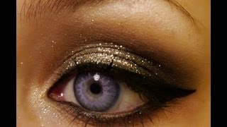 Holiday Glitter Smokey Eyeshadow Tutorial [upl. by Ohare]