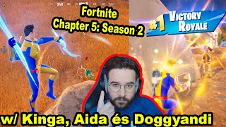 ELSŐ KÖR és VICTORY ROYALE  Fortnite Chapter 5 Season 2 első kör w KingaAida és Andi [upl. by Benny395]