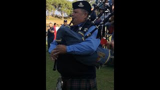 Highland Cathedral with massed Pipes and Drum solo part Pipe Major Tony Reis [upl. by Harden]