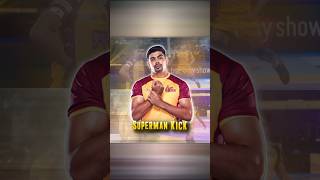 Pawan Sehrawat super kick in Pkl Season 11 Kabaddi status video kbdstatusefx viralvideo sports [upl. by Leonteen]