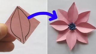 Very Easy Paper Flower Craft  Paper Flower Making Step By Step dry paper flower craft 🌼 [upl. by Rettig491]