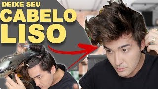 DEIXE SEU CABELO LISO AGORA COMO ESCOVAR CABELO MASCULINO  PASSO A PASSO  HAIRSTYLE [upl. by Lenee995]