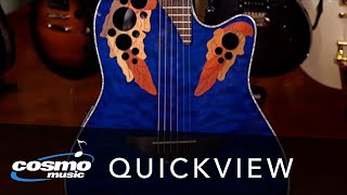 Ovation Celebrity Elite Plus AcousticElectric Guitar  Caribbean Blue Quickview Cosmo Music [upl. by Bittencourt471]