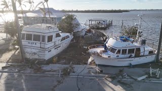 CRAZY STORM SURGE damage with homes caked in FEET OF SAND from Hurricane Milton [upl. by Coffey]