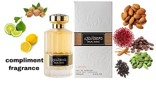 maani by Lattafa perfume review  components long lasting fragrance [upl. by Kempe]