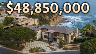 Touring a 48850000 Cliffside OceanFront California MEGA MANSION [upl. by Mcclimans669]