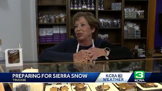 Truckee residents prepare for first impactful snowfall in the Sierra [upl. by Ahsek449]