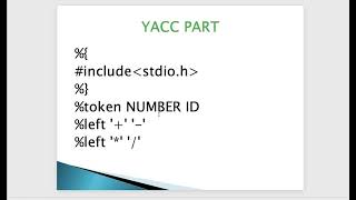 LEX and YACC Program to recognize a valid arithmetic expression that uses operators    and [upl. by Gautious377]