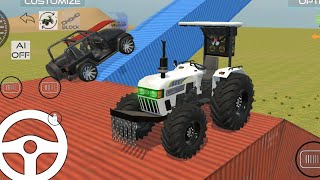 Drive Eicher 551 Tractor And Jeep 4×4 gamingvideos tractor viralvideo [upl. by Yecniuq]