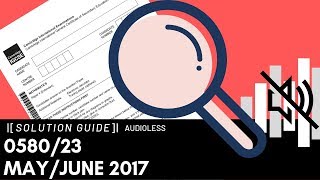 058023 MayJune 2017 Marking Scheme MS [upl. by Nnywg269]