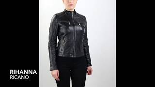 Ricano Lederjacke Style quotHannahquot für Damen in Schwarz [upl. by Medwin]