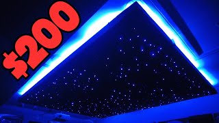 DIY Fiber Optic Star Ceiling for Less than 200  Home Theater Upgrade [upl. by Sunev]