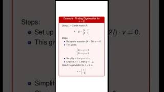 Eigenvectors maths math chemicalengineering mathematics mathshorts mathtricks [upl. by Ayoras]