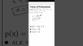 Value of Polynomial Part 1  POLYNOMIAL  CLASS 9  9th  exam basicmath education mathematics [upl. by Ainimreh]