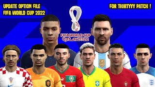 PES 2013 AIO PATCH UPDATE SEASON 20222023 FOR PC  OPTION FILE UPDATE WORLD CUP QATAR 2022 [upl. by Seravaj]