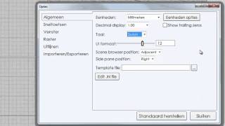 MoI 3D Interface instellen op Nederlands millimeters en schermindeling [upl. by Aluin]