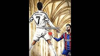 Messi amp Ronaldo Photoshop Vs Reality football messi edit shorts [upl. by Nillad189]