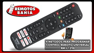 4 METODOS PARA CONFIGURAR UN CONTROL REMOTO UNIVERSAL HUAYU RML1298 IRM12362 EN UN SMART TV [upl. by Hendrick337]